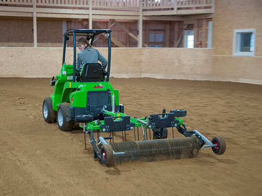 Avant® front loaders - arena leveller, horse arena harrow UK Avant sales