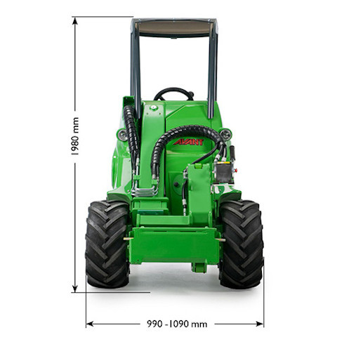 Avant 400 Series loader size